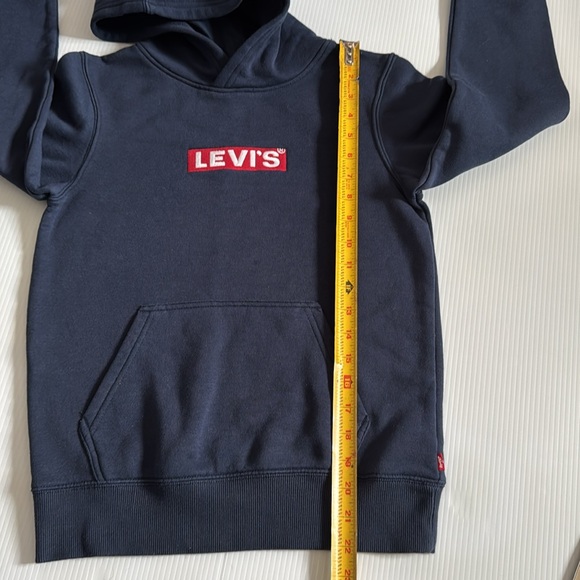 Levi’s navy blue hoodie with red Levi’s logo. Boys size medium - Picture 11 of 14
